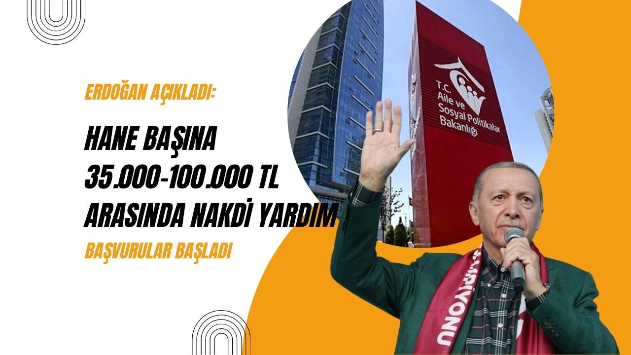 Erdoğan duyurdu: Hane Başına 35 Bin ile 100 Bin TL Arasında Nakdi Yardım Verilecek!