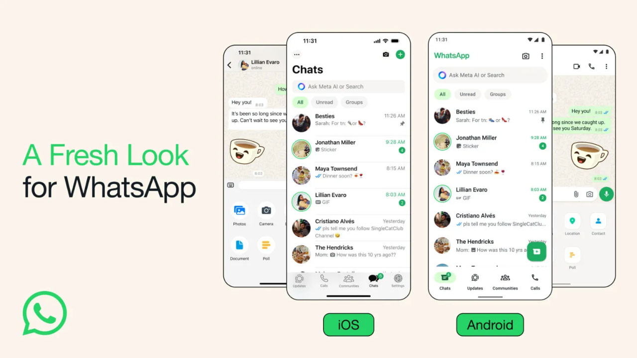 WhatsApp Yeni Arayüz Tasarımı Tanıtıldı