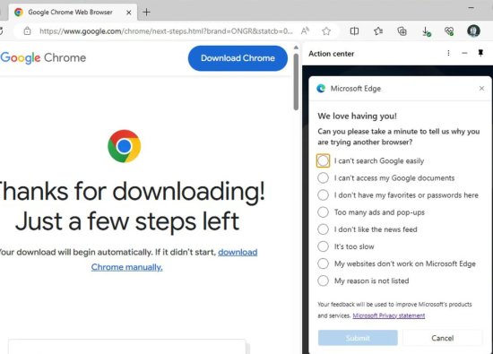 Microsoft vazgeçmiyor: Edge varken neden Chrome indirdin?