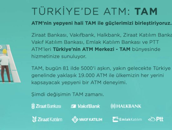 Devlet Bankaları ATM'nin Yeni Hali Denilen TAM İçin Bir Araya Geldi
