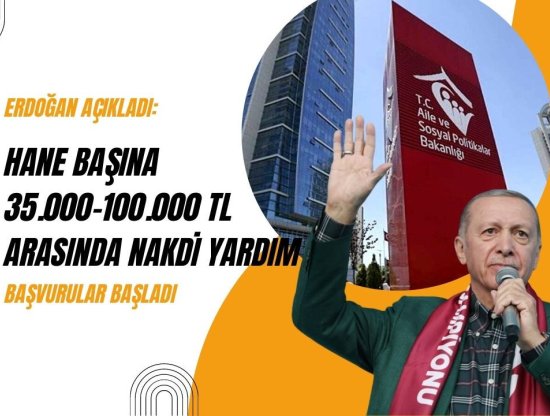 Erdoğan duyurdu: Hane Başına 35 Bin ile 100 Bin TL Arasında Nakdi Yardım Verilecek!
