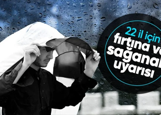 Meteoroloji 21 İl İçin Sarı Kodlu Uyarıda Bulundu