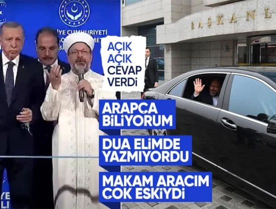 Ali Erbaş'ın AUDİ A8 Marka Araç İddiaları Hakkındaki İlk Açıklaması