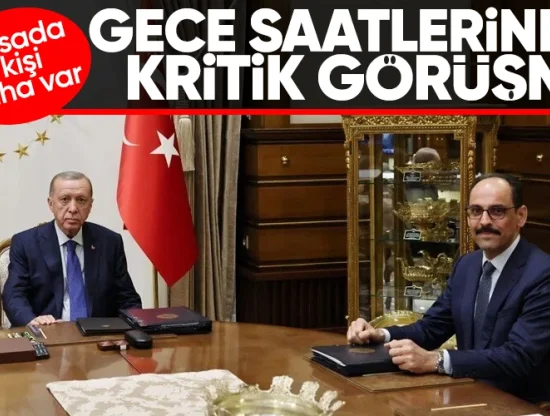 Cumhurbaşkanı Erdoğan, MİT Başkanı Kalın ve Adalet Bakanı Tunç'la Görüştü